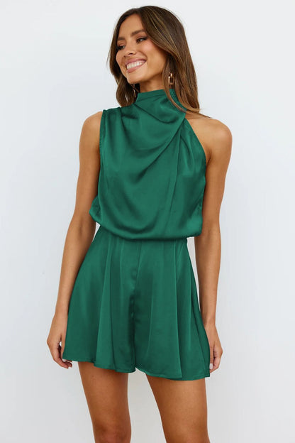 Turtleneck Sleeveless Romper