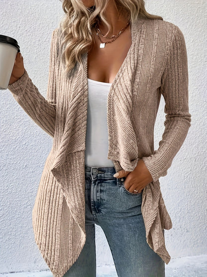 Open Front Long Sleeve Cardigan