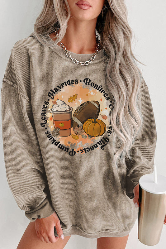 Graphic Dropped Shoulder Sweatshirt