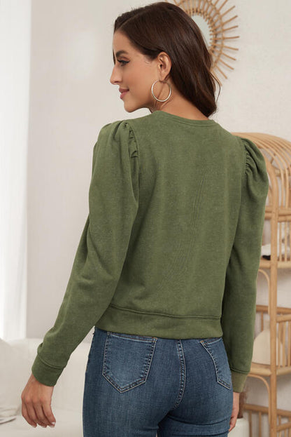 Round Neck Long Sleeve Sweatshirt