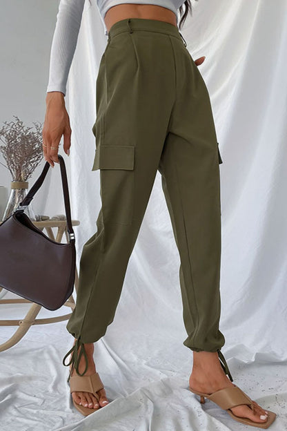 Drawstring Ankle Cargo Pants