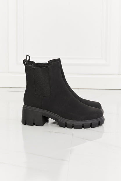 MMShoes Work For It Matte Lug Sole Chelsea Boots