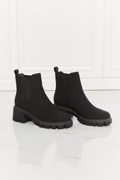 MMShoes Work For It Matte Lug Sole Chelsea Boots