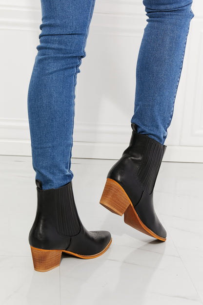 MMShoes Love the Journey Stacked Heel Chelsea Boot