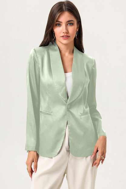 Long Sleeve Shawl Collar Blazer