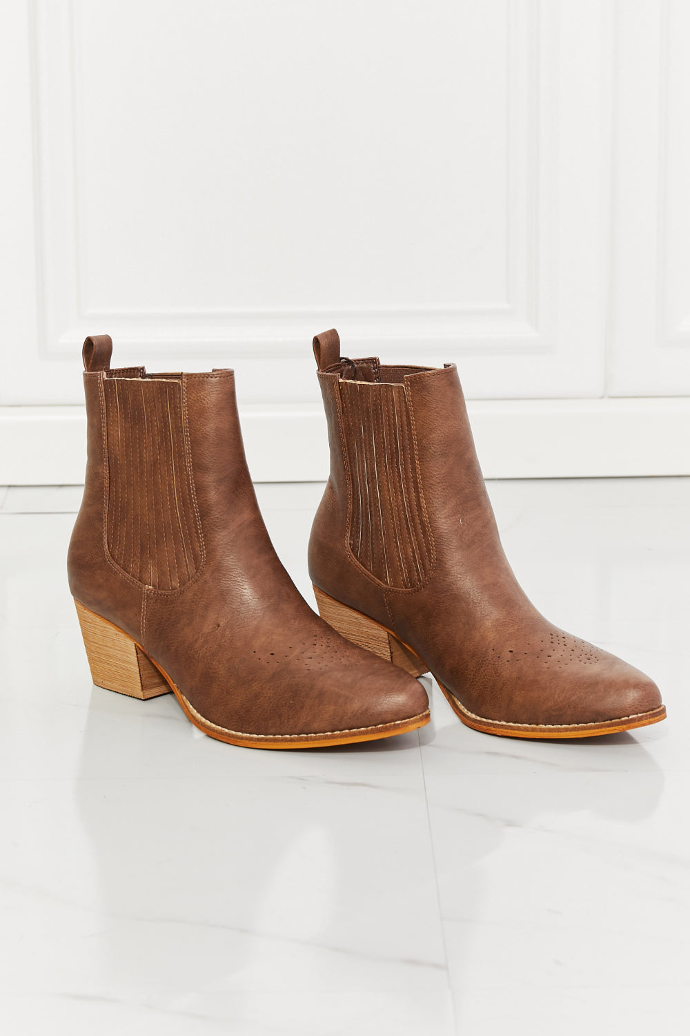 MMShoes Love the Journey Stacked Heel Chelsea Boot