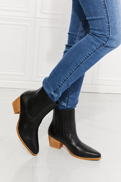 MMShoes Love the Journey Stacked Heel Chelsea Boot