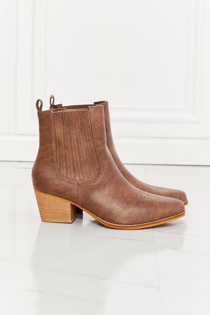 MMShoes Love the Journey Stacked Heel Chelsea Boot