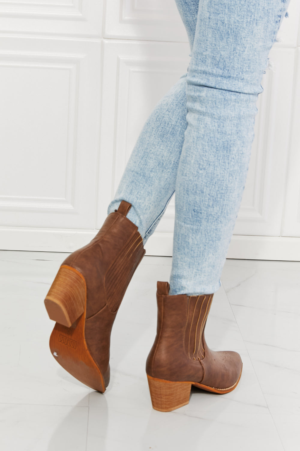 MMShoes Love the Journey Stacked Heel Chelsea Boot