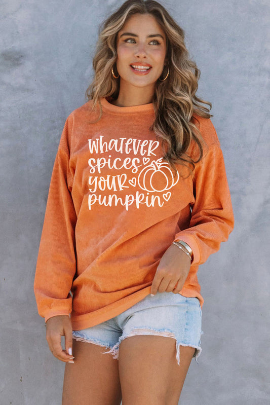 Whatever Spices Your Pumpkin Graphic Sweatshirt