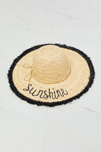 Fame Sunshine Straw Fringe Hat