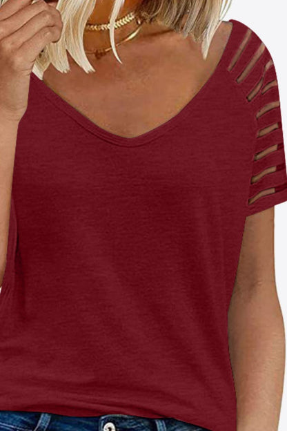 V-Neck Raglan Sleeve Tee