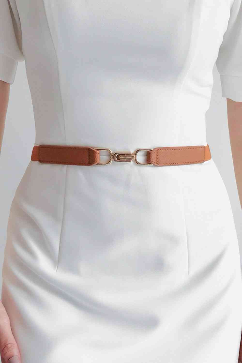 Alloy Buckle Elastic Belt