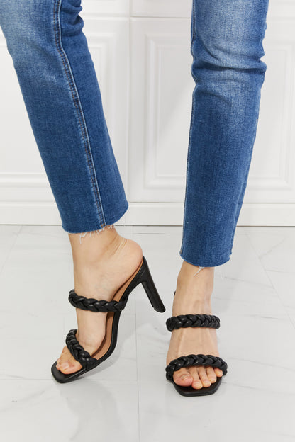 MMShoes In Love Double Braided Block Heel Sandal