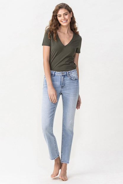 Andrea Midrise Crop Straight Jeans