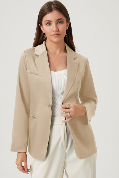 Long Sleeve Lapel Collar Blazer