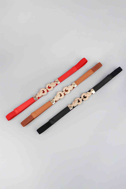 Zinc Alloy Buckle PU Leather Belt